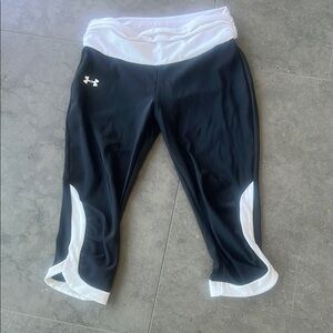 Under Armour Black and White Leggings with Stretchy Support